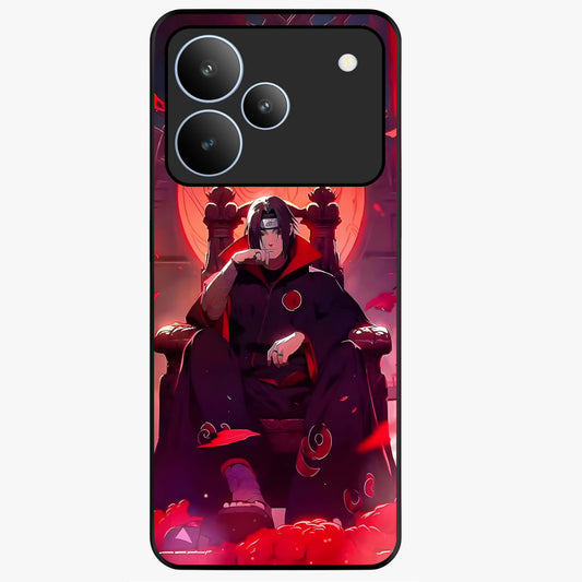 Blood Moon Sovereign Glass Case showing flat back view with mystical blood moon artwork and glossy glass finish.
