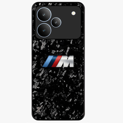 Carbon Speed Mark Glass Case showing flat back view with sporty carbon pattern artwork and glossy glass finish.