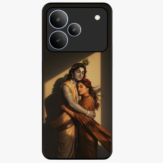 Divine Eternal Love Glass Case showing flat back view with spiritual love themed artwork and glossy glass finish.