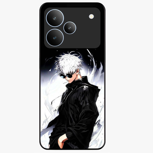 Limitless Shadow King Glass Case showing flat back view with powerful shadow warrior artwork and glossy glass finish.