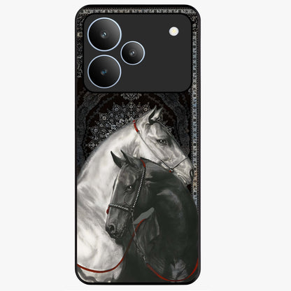 Majestic Ride Legacy Glass Case showing flat back view with powerful automotive inspired artwork and glossy glass finish.