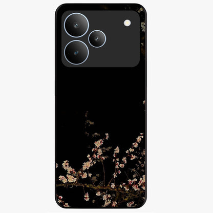 Petal Moon Light With Custom Name Glass Case showing flat back view with floral moonlight artwork and personalized name design.