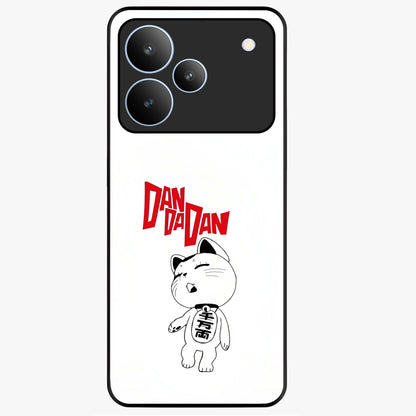 Playful Spirit Charm Glass Case showing flat back view with cheerful charm themed artwork and glossy glass finish.