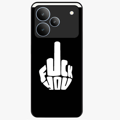Rebel Mode On Glass Case showing flat back view with bold rebellious typography artwork and glossy glass finish.