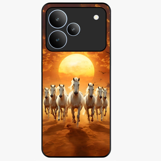 Wild Sunset Majesty Glass Case showing flat back view with majestic sunset landscape artwork and glossy glass finish.