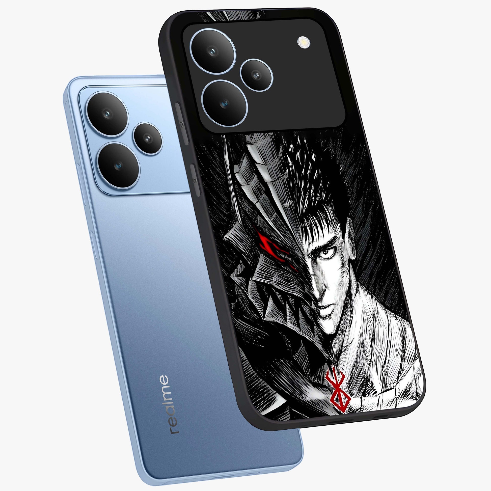 Berserker Blood Oath Glass Case displayed in angled mockup highlighting dark fantasy graphic design and powerful theme.