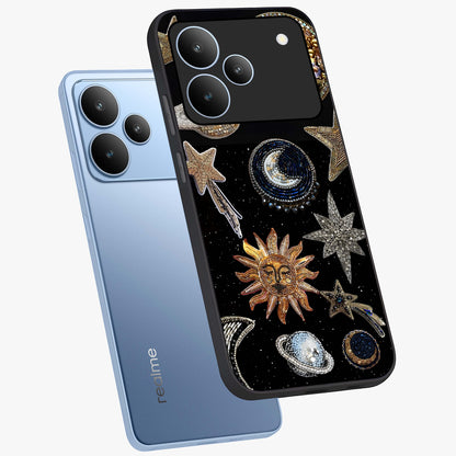 Celestial Gem Constellations Glass Case displayed in angled mockup highlighting gemstone inspired constellation design.