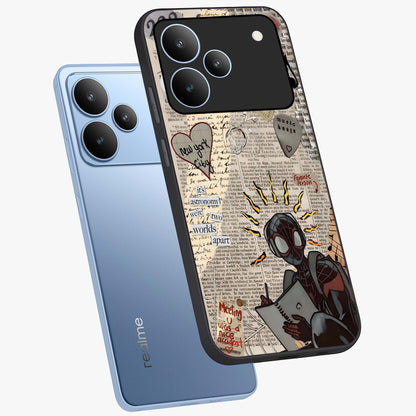 City Dream Sketch Glass Case displayed in angled mockup highlighting minimal city illustration with aesthetic sketch style.