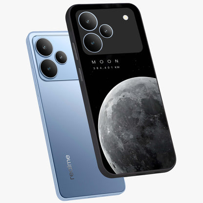 Cosmic Moon Glow Glass Case displayed in angled mockup highlighting celestial moon design with cosmic aesthetic theme.