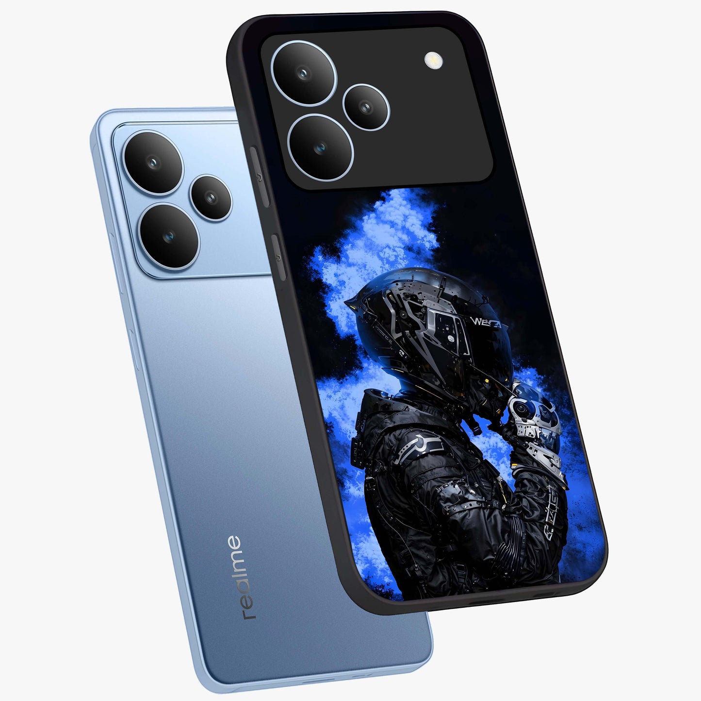 Cyber Sentinel Protocol Glass Case displayed in angled mockup highlighting digital cyber design with sci-fi aesthetic style.