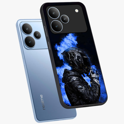 Cyber Sentinel Protocol Glass Case displayed in angled mockup highlighting digital cyber design with sci-fi aesthetic style.