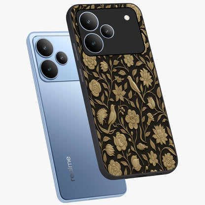 Golden Evil Eye Mandala Glass Case displayed in angled mockup highlighting protective evil eye symbol with golden mandala design.