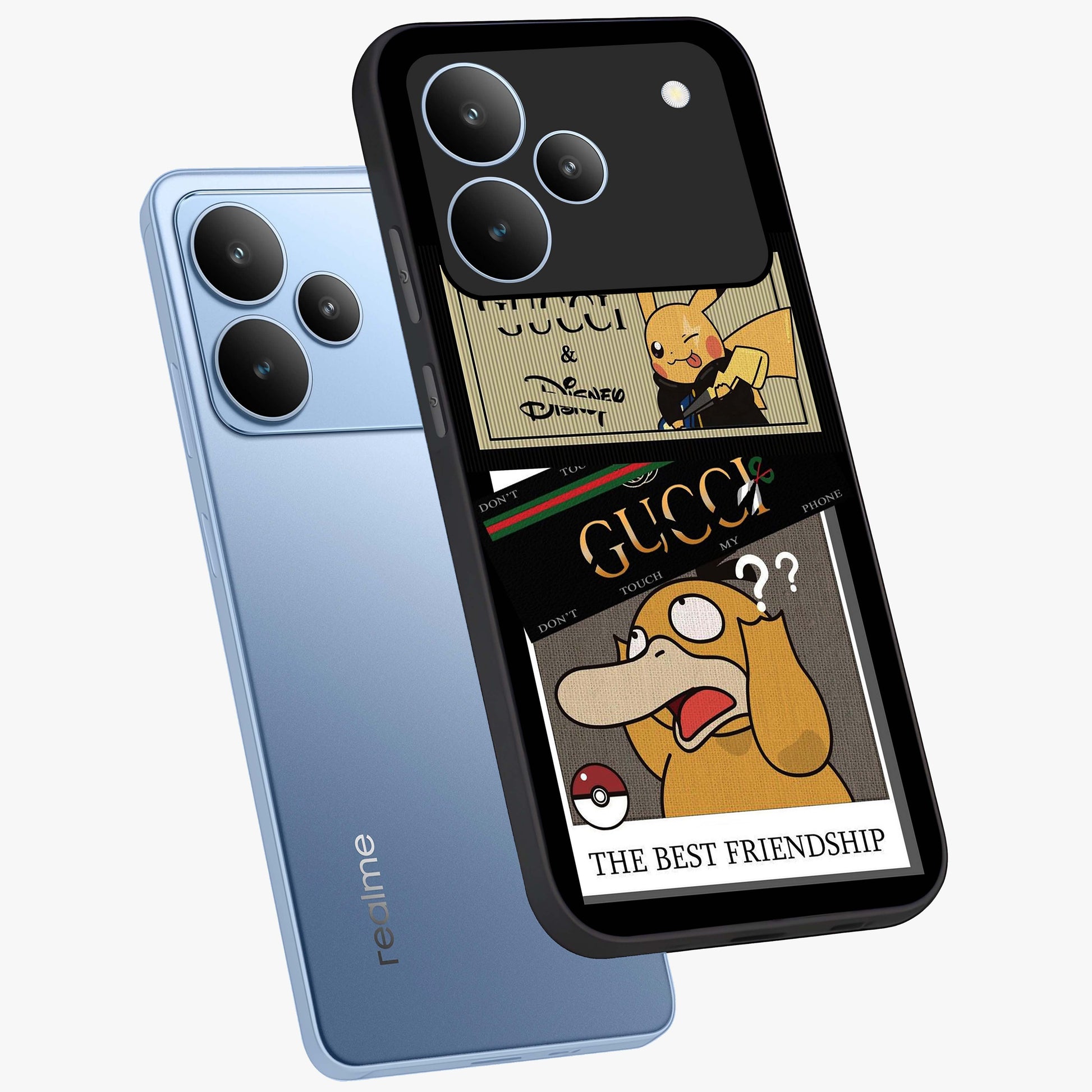 Gucci Play Mashup Glass Case displayed in angled mockup highlighting stylish fashion mashup design with bold aesthetic.