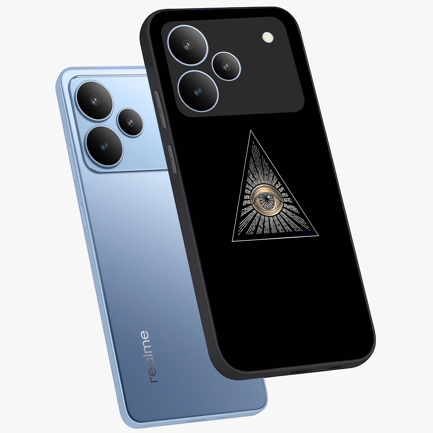 Illuminati Evil Glass Case displayed in angled mockup highlighting dark occult inspired design with bold aesthetic style.
