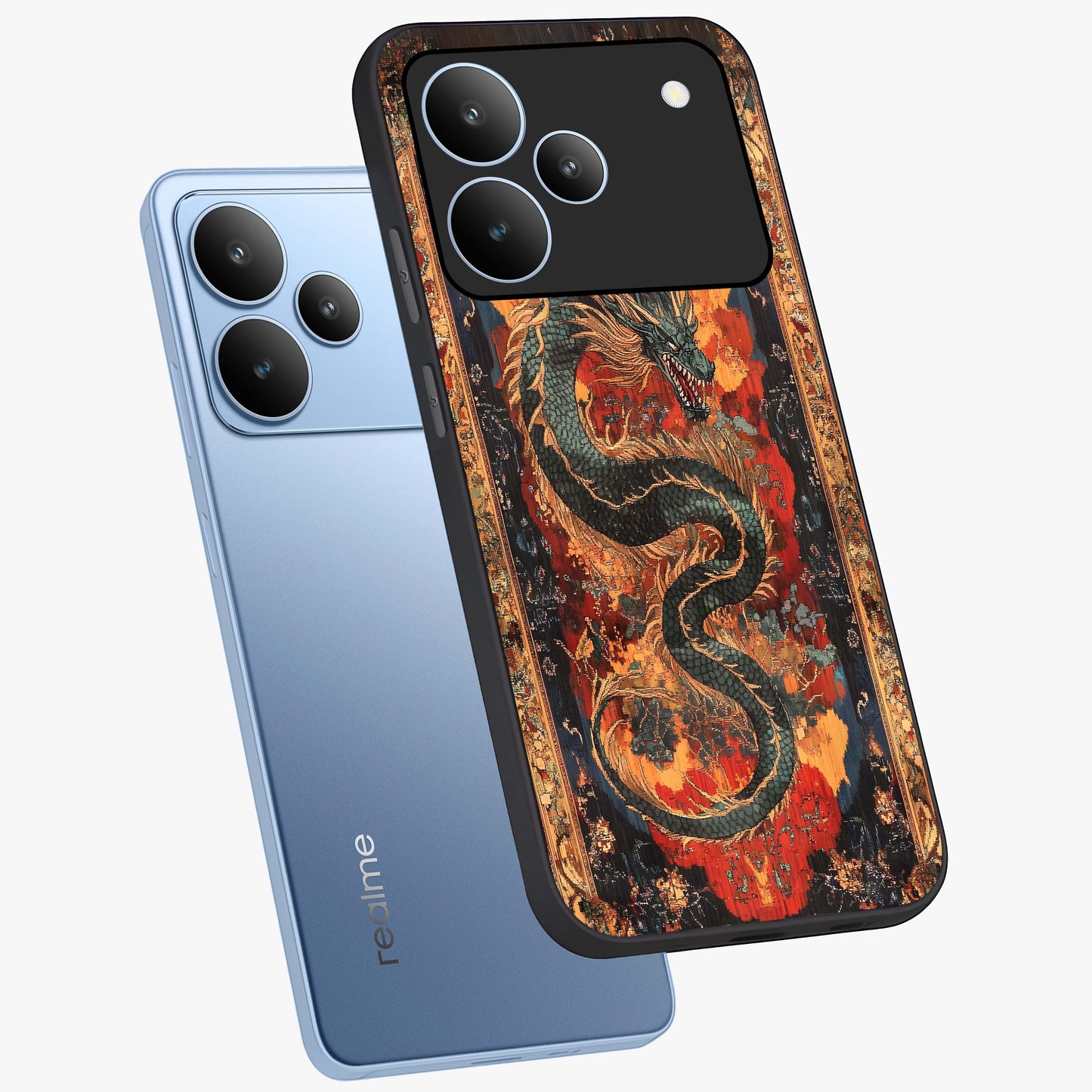 Inferno Dragon Soul Glass Case displayed in angled mockup highlighting powerful dragon illustration with inferno aesthetic.