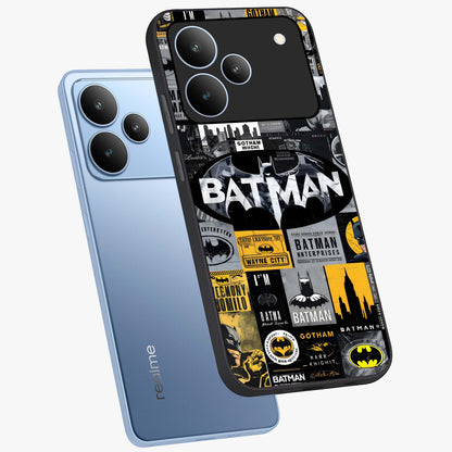 Knight Gotham Rise Glass Case displayed in angled mockup highlighting powerful knight silhouette design with dramatic aesthetic.