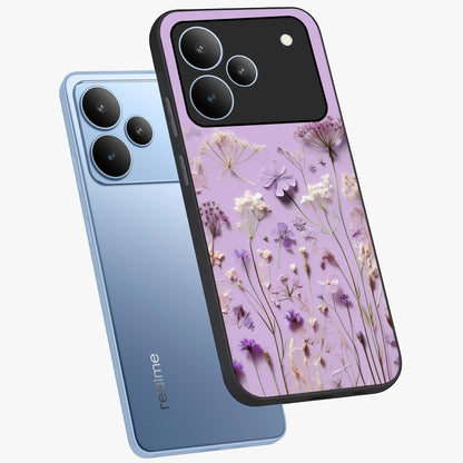 Lavender Blossom Dream Glass Case displayed in angled mockup highlighting dreamy lavender flower design with calming aesthetic style.