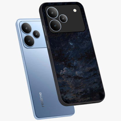 Lunar Veil Silence Glass Case displayed in angled mockup highlighting soft lunar design with peaceful celestial aesthetic.