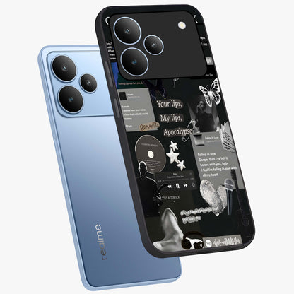 Midnight Love Echo Glass Case displayed in angled mockup highlighting elegant love inspired design with deep aesthetic style.