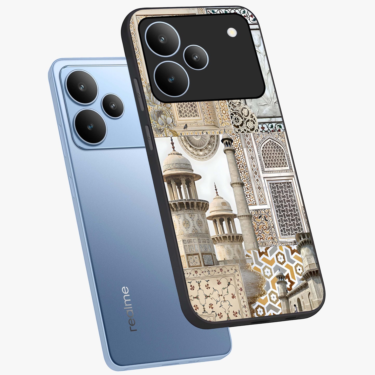 Mughal Marble Legacy Glass Case displayed in angled mockup highlighting elegant heritage marble artwork with royal aesthetic.