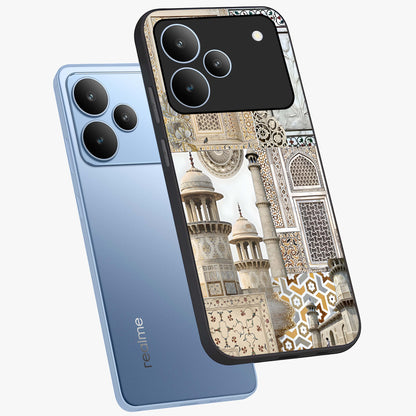 Mughal Marble Legacy Glass Case displayed in angled mockup highlighting elegant heritage marble artwork with royal aesthetic.