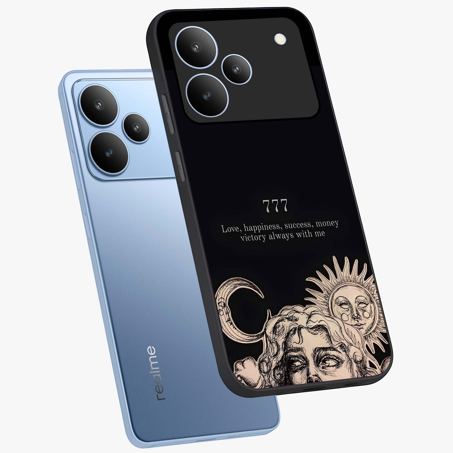 Mystic Victory Aura Glass Case displayed in angled mockup highlighting energetic aura design with bold mystical aesthetic.