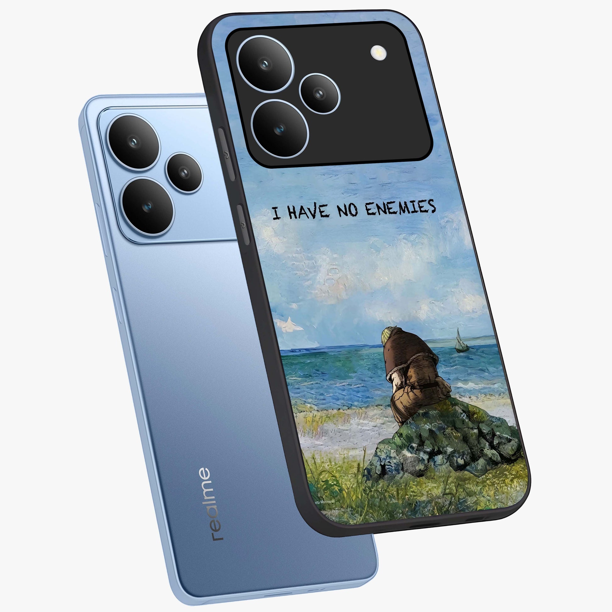 Peace Beyond War Glass Case displayed in angled mockup highlighting meaningful message design with artistic aesthetic style.