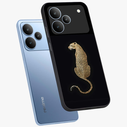 Regal Leopard Glass Case displayed in angled mockup highlighting powerful animal illustration with stylish wild aesthetic.
