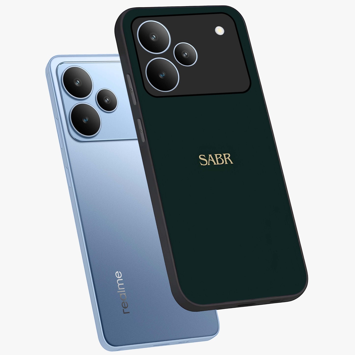 Sabr Minimal Patience Glass Case displayed in angled mockup highlighting simple inspirational design with clean aesthetic style.