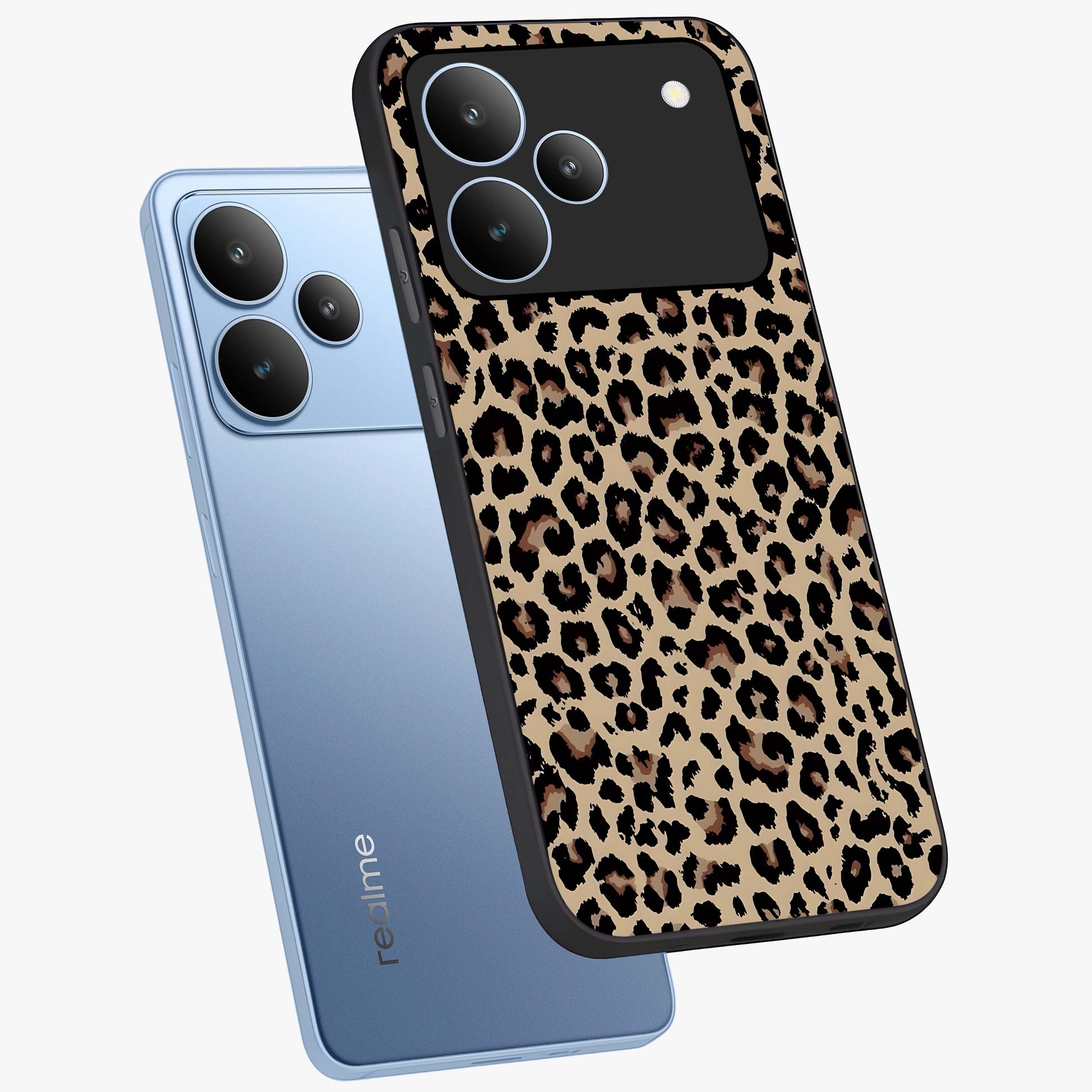 Savage Chic Pattern Glass Case displayed in angled mockup highlighting bold fashion inspired design with chic aesthetic.