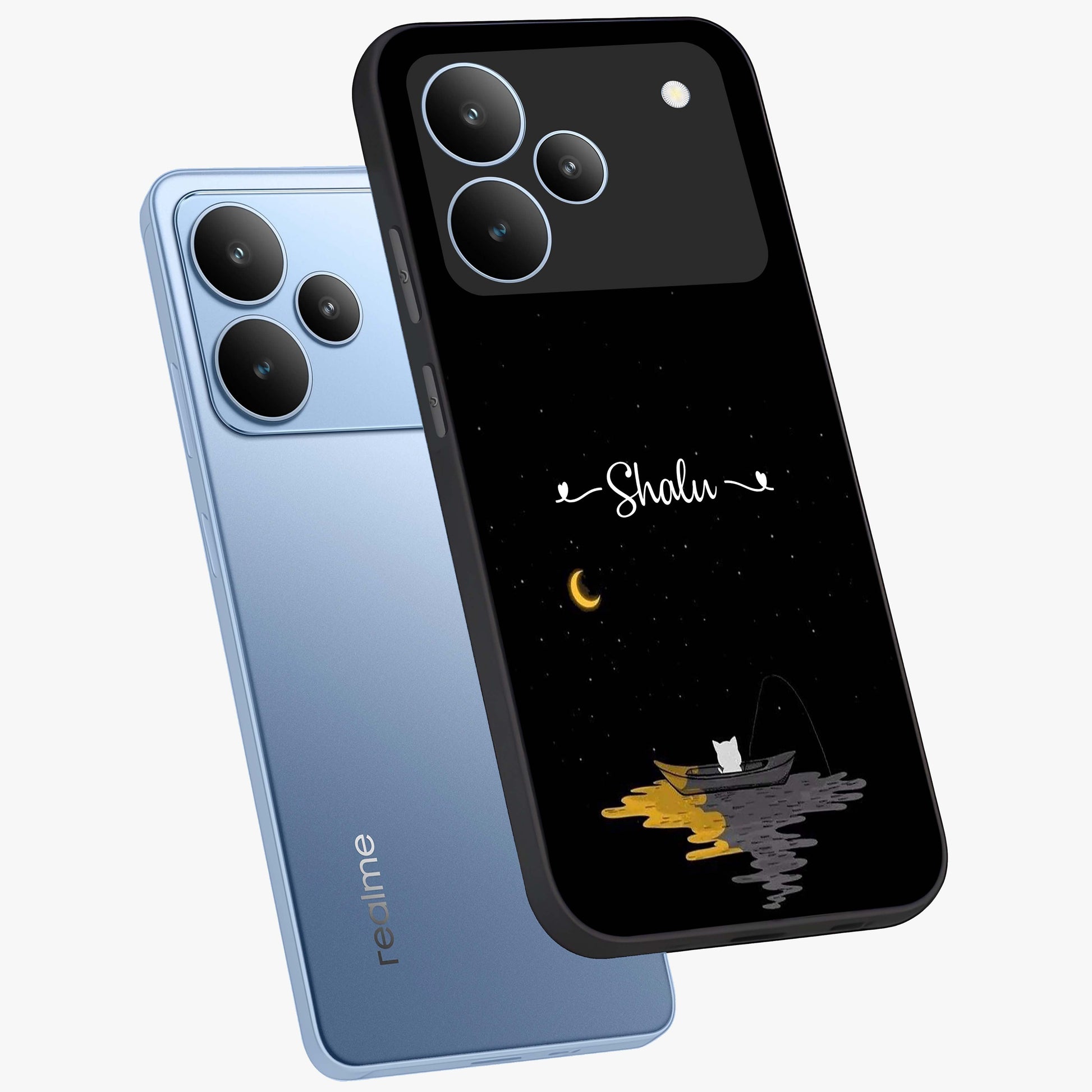 Silent Night Row Glass Case displayed in angled mockup highlighting peaceful evening design with dreamy night aesthetic.