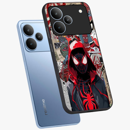 Spider Collage Street Glass Case displayed in angled mockup highlighting dynamic street style collage design with comic aesthetic.