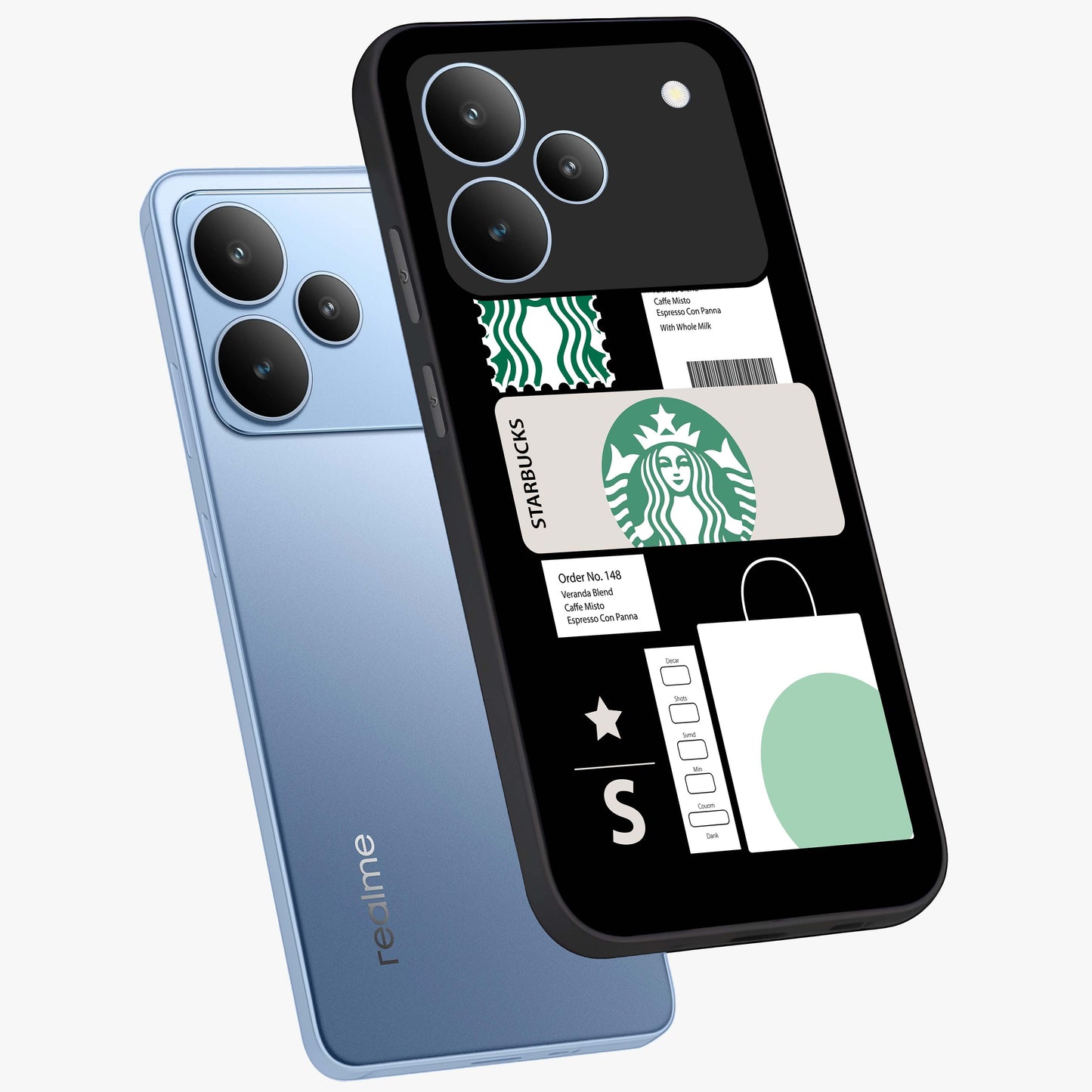 Starbucks Mocha Glass Case displayed in angled mockup highlighting stylish mocha themed design with cozy café aesthetic.