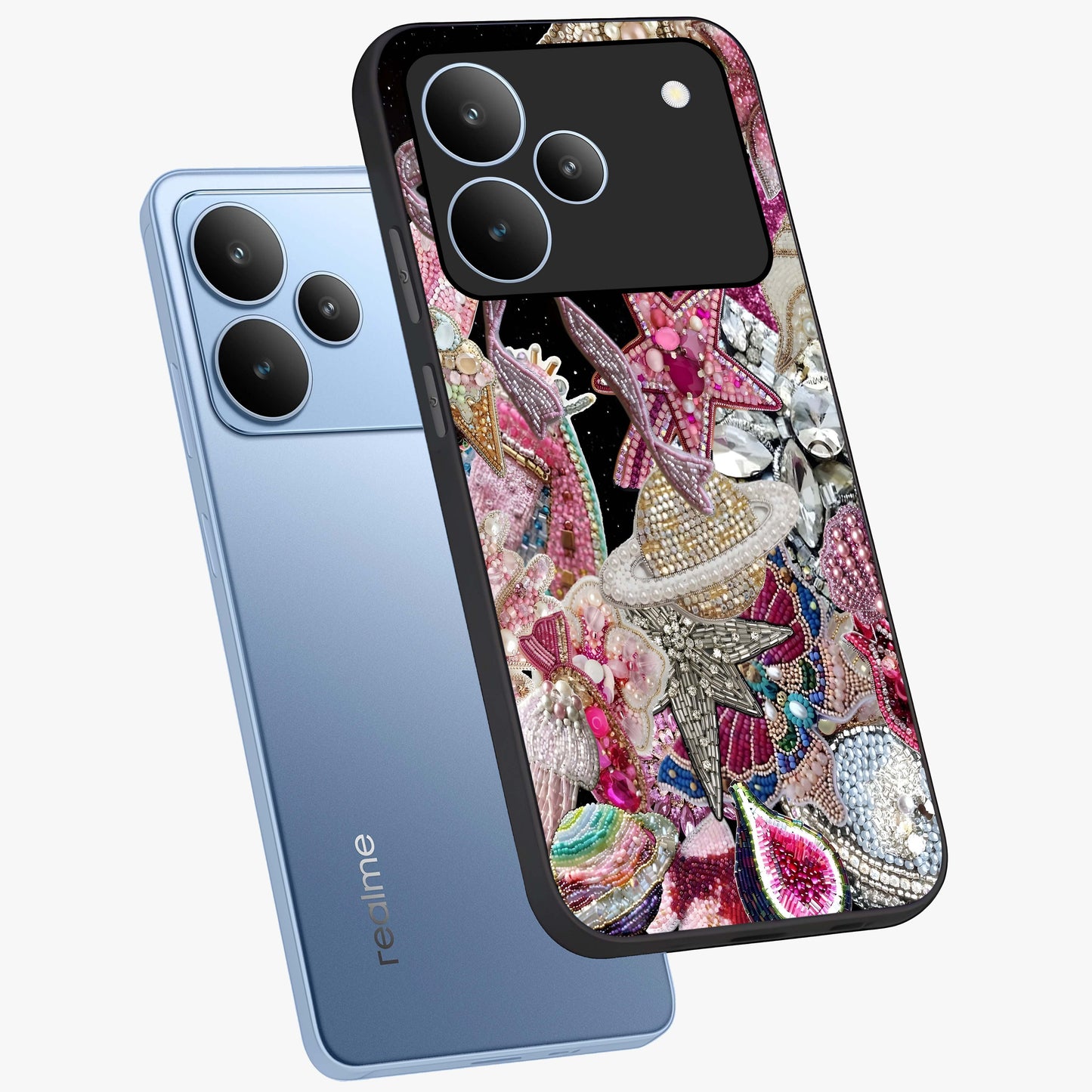 Starlit Jewel Dream Glass Case displayed in angled mockup highlighting glowing celestial jewel design with dreamy aesthetic.