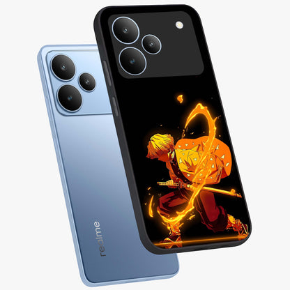 Thunder Flame Execution Glass Case displayed in angled mockup highlighting dramatic fire themed design with intense fantasy aesthetic.