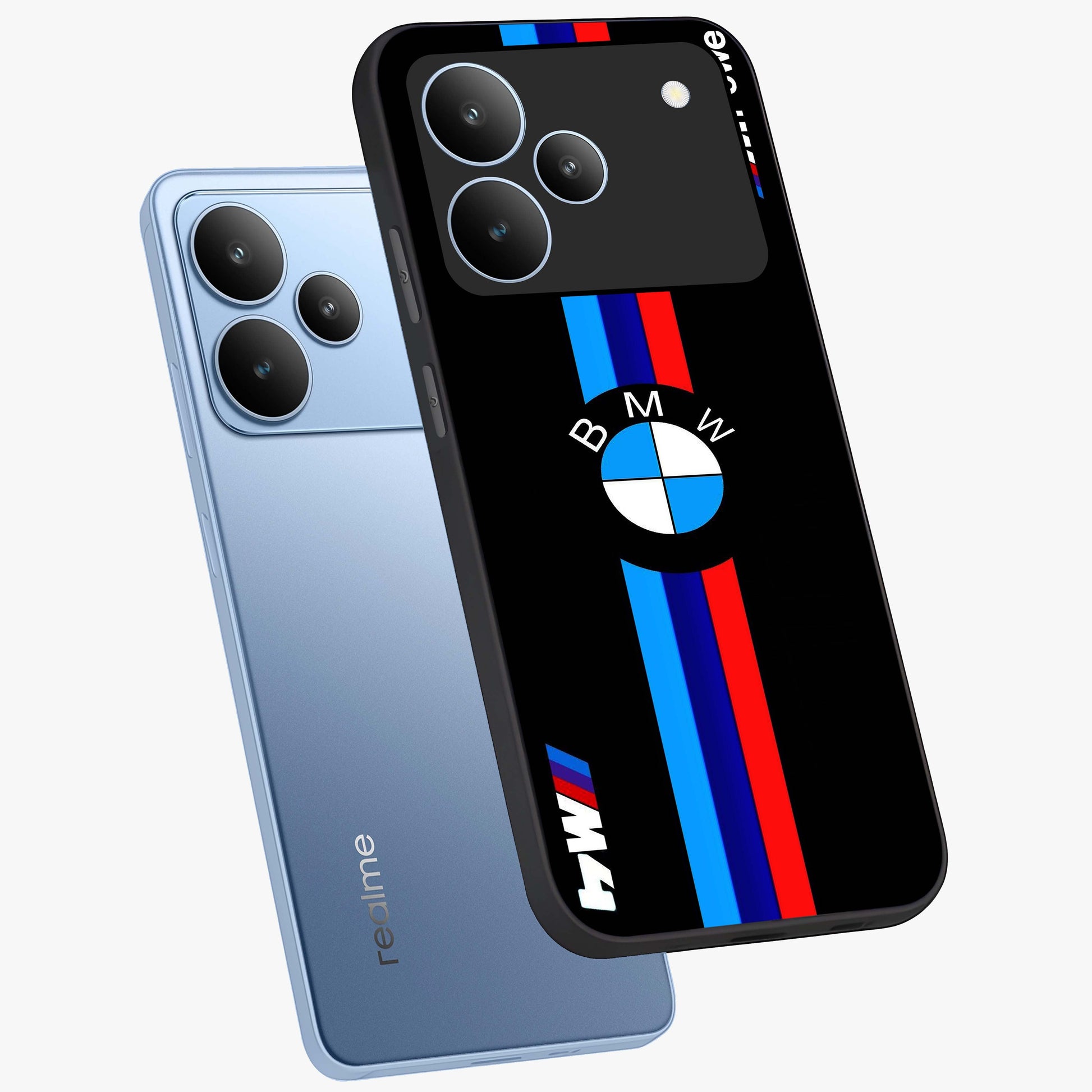 Turbo BMW Beast Glass Case displayed in angled mockup highlighting sleek racing car design with bold automotive aesthetic.