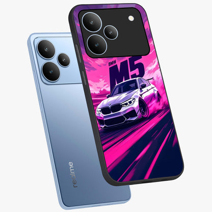 Velocity Drift Pulse Glass Case displayed in angled mockup highlighting dynamic drift design with sporty automotive aesthetic.