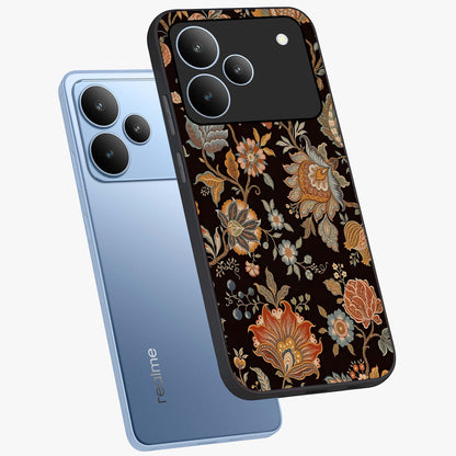 Vintage Floral Dream Glass Case displayed in angled mockup highlighting elegant vintage flower design with soft aesthetic style.