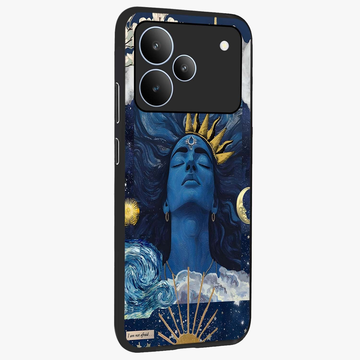Aesthetic Lord Shiva Glass Case upright view showcasing powerful Lord Shiva artwork with devotional theme.