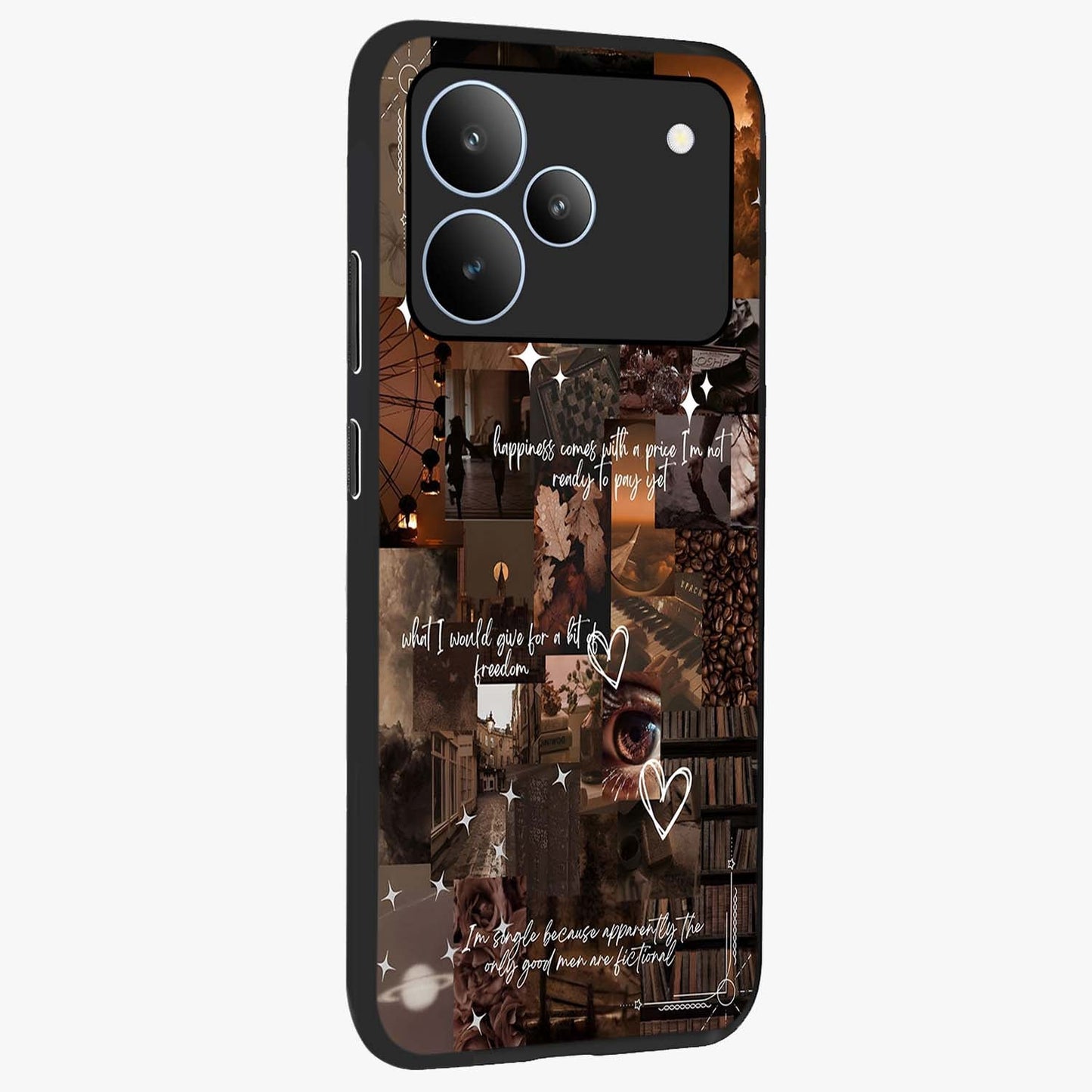 Bittersweet Aesthetic Chaos Glass Case upright view showcasing bold artistic chaos design with modern aesthetic style.