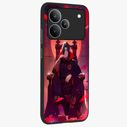 Blood Moon Sovereign Glass Case upright view showcasing powerful moon inspired artwork with cosmic aesthetic style.