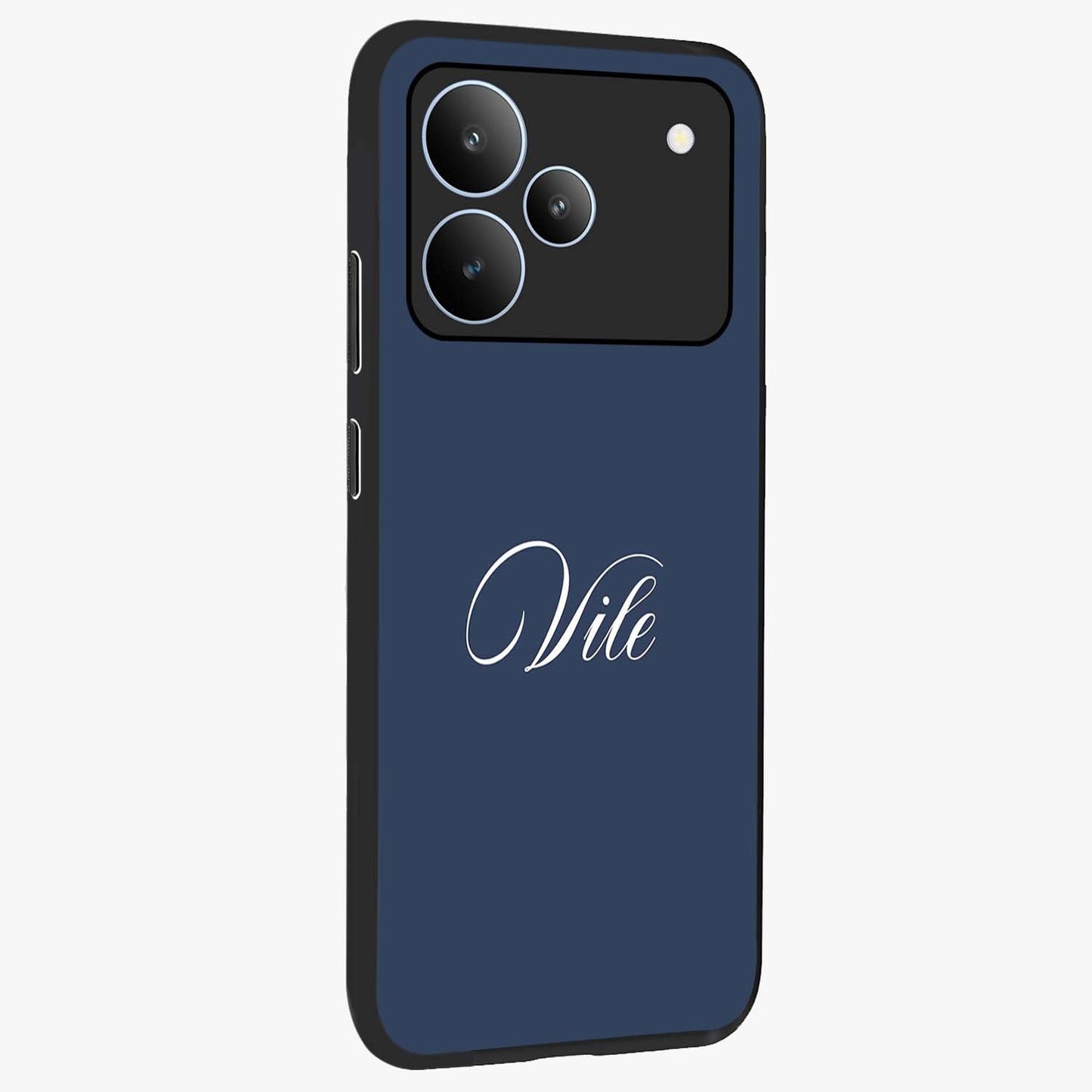Blue Vintage Floral Pattern Glass Case displayed in angled mockup highlighting classic blue floral pattern and retro aesthetic design.