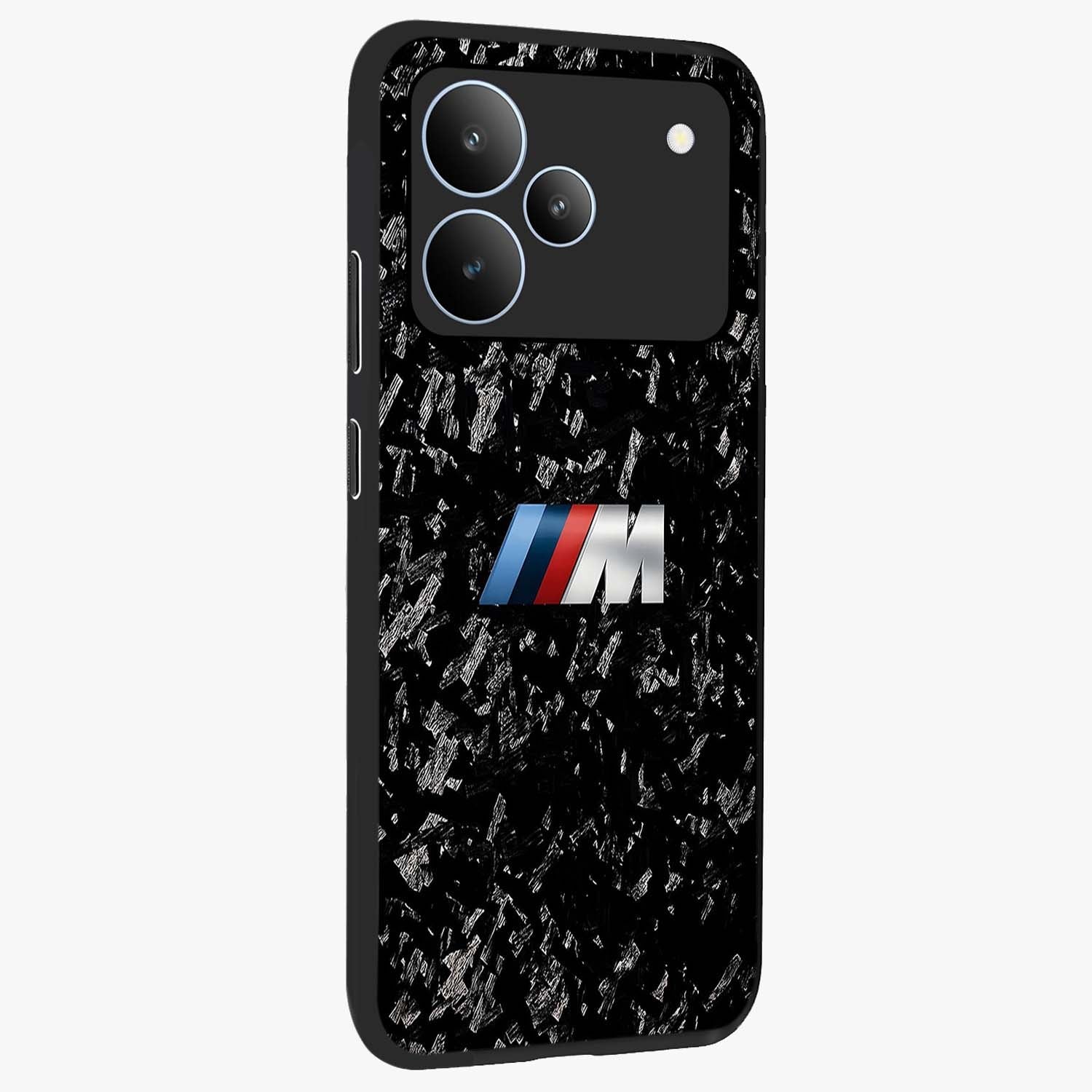 Carbon Speed Mark Glass Case upright view showcasing modern carbon speed graphic with bold automotive theme.