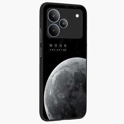 Cosmic Moon Glow Glass Case upright view showcasing luminous moon illustration with dreamy cosmic style.
