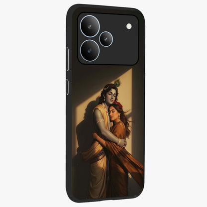 Divine Eternal Love Glass Case upright view showcasing graceful spiritual artwork with eternal love theme.