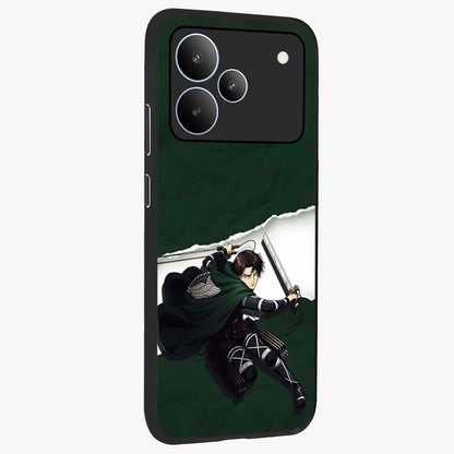 Emerald War Vanguard Glass Case upright view showcasing dramatic warrior artwork with bold fantasy theme.