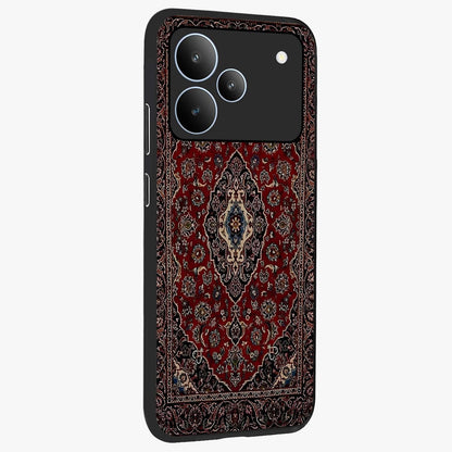 Heritage Carpet Royale Glass Case upright view showcasing detailed ornamental artwork with luxurious traditional theme.