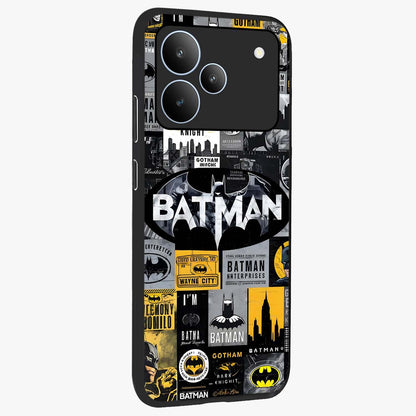 Knight Gotham Rise Glass Case upright view showcasing bold vigilante themed artwork with gothic city vibe.