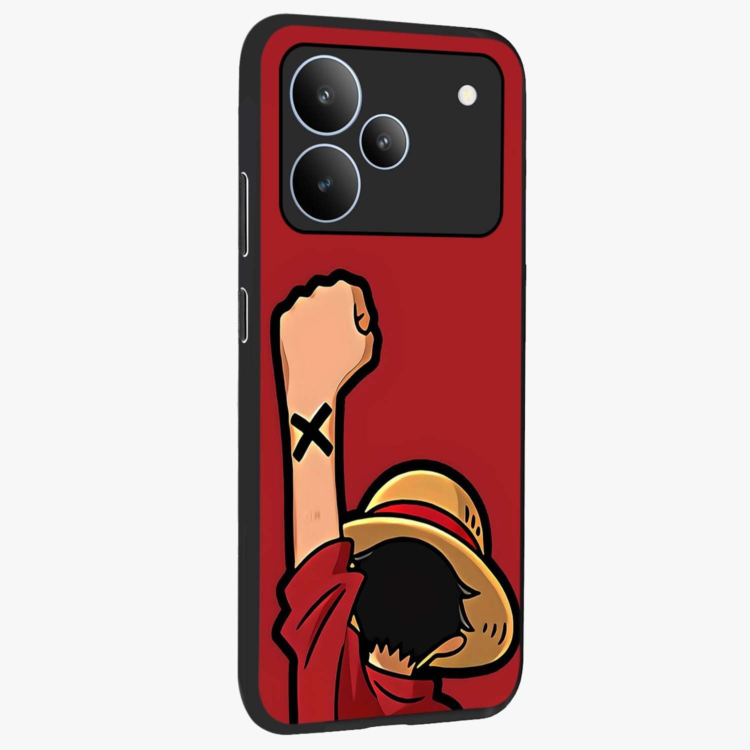 Luffy X Spirit Glass Case upright view showcasing striking anime artwork with adventurous character theme.