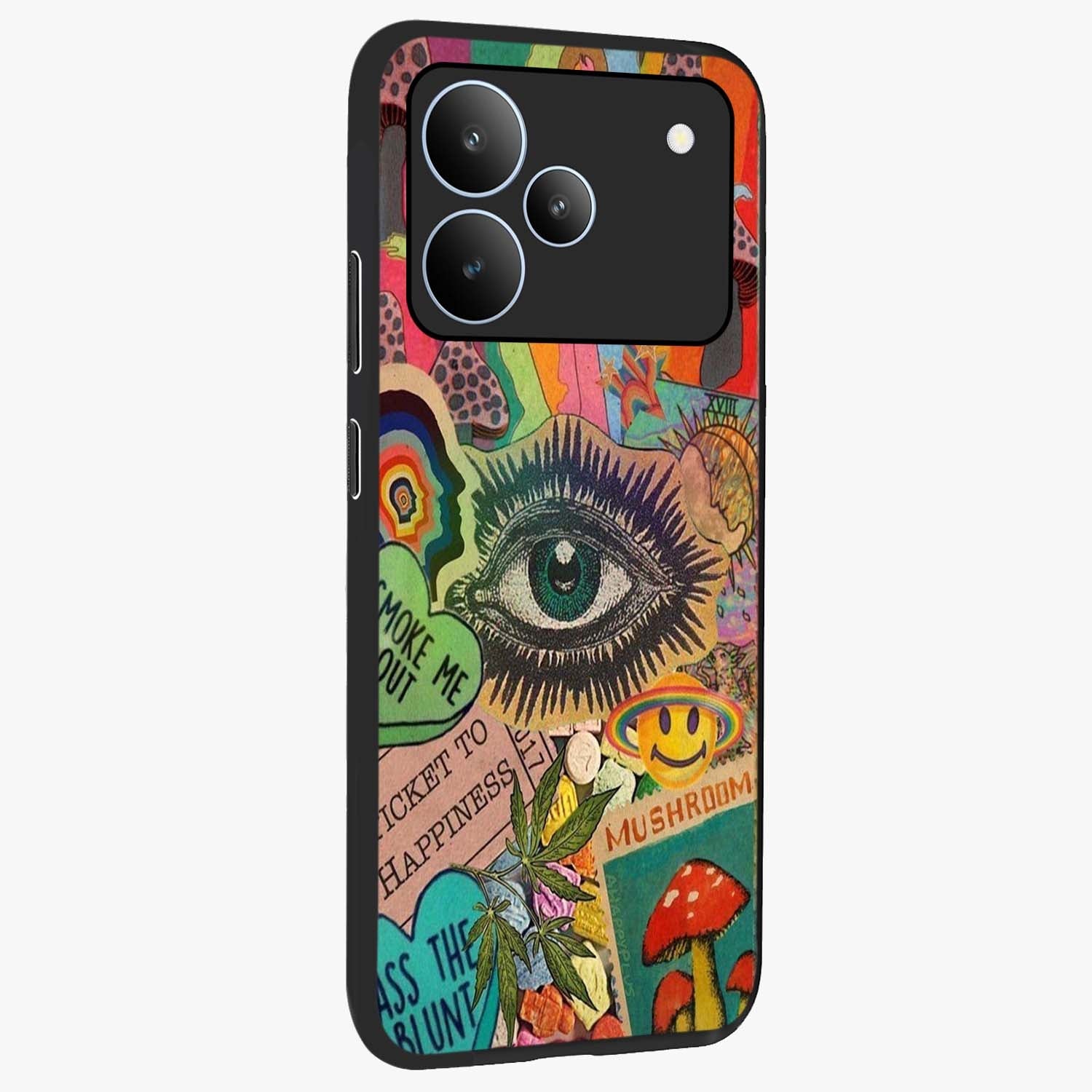Mystic Eye Wonderland Glass Case upright view showcasing symbolic eye artwork with mysterious fantasy theme.